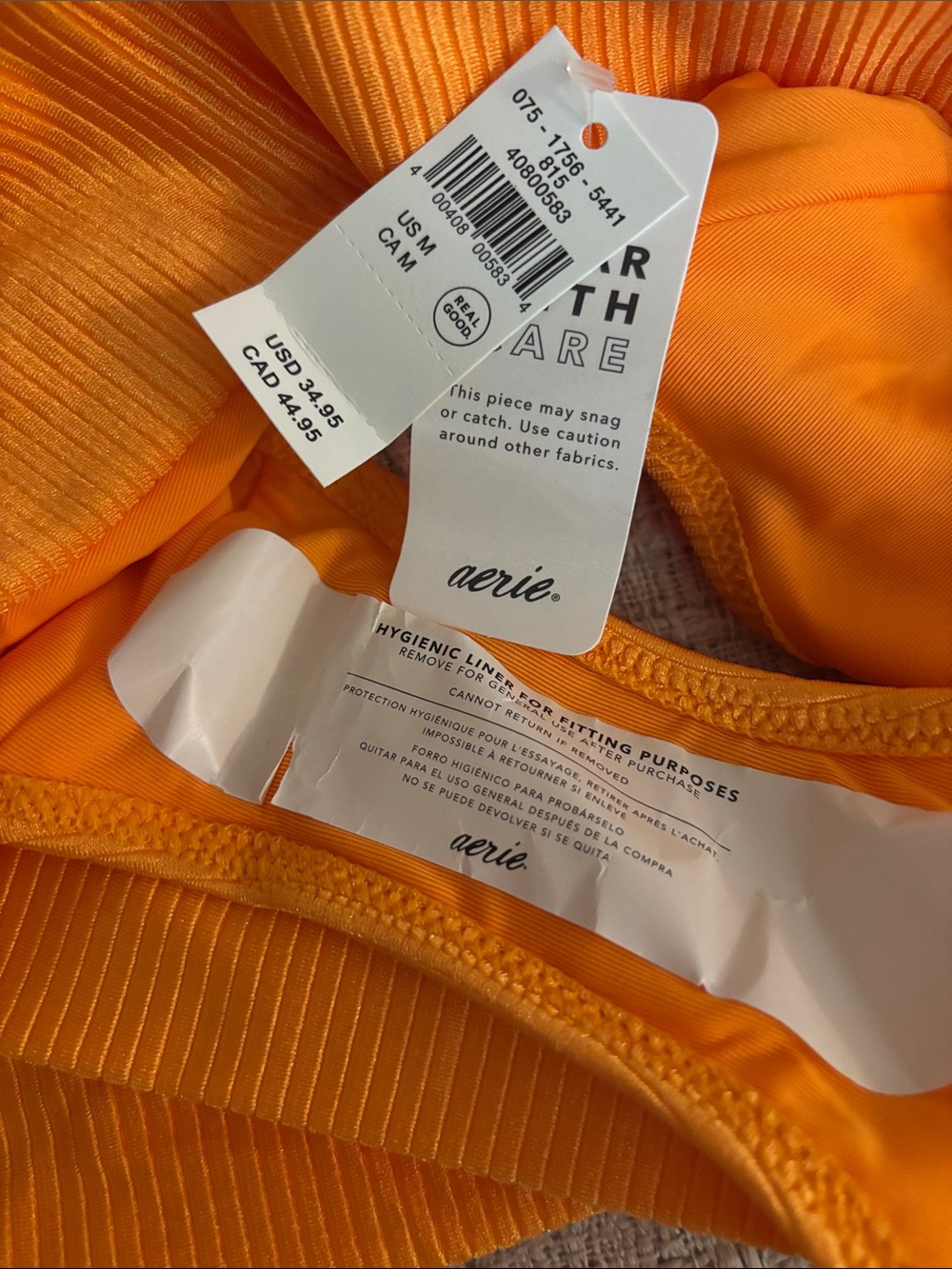 Aerie Shine Rib Crossover High Waisted Bikini Bottoms - Picture 10 of 11